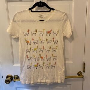 J.Crew Collector Tee Neon Llama Print size S